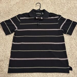5. Consensus golf Black Striped Men's‎ polo (m)